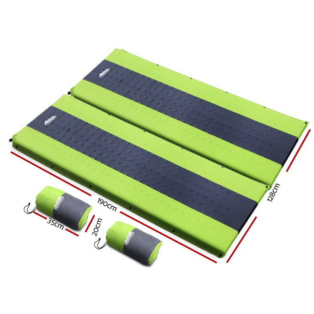 Self Inflating Mattress Camping Sleeping Mat Air Bed Pad Double Green - TrailFresh.com.au